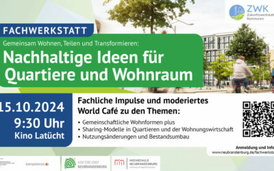 Fachwerkstatt am 15.10.2024: Nachhaltige Ideen für Quartiere und Wohnraum