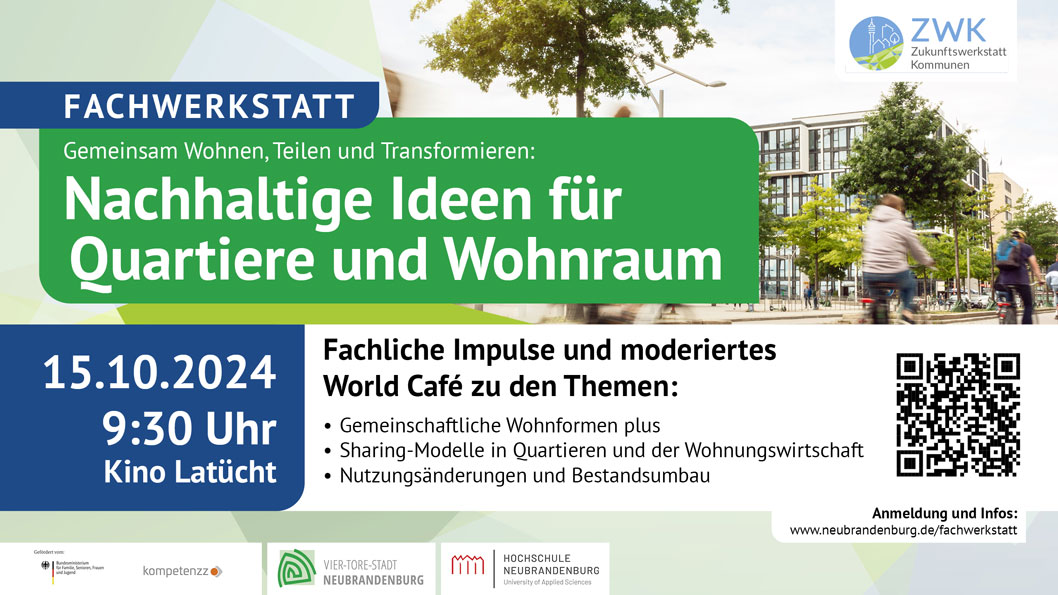 Fachwerkstatt am 15.10.2024: Nachhaltige Ideen für Quartiere und Wohnraum